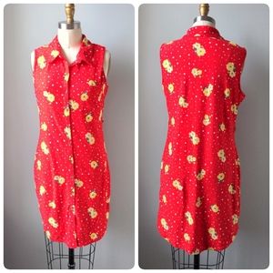 Sleeveless collared dress L